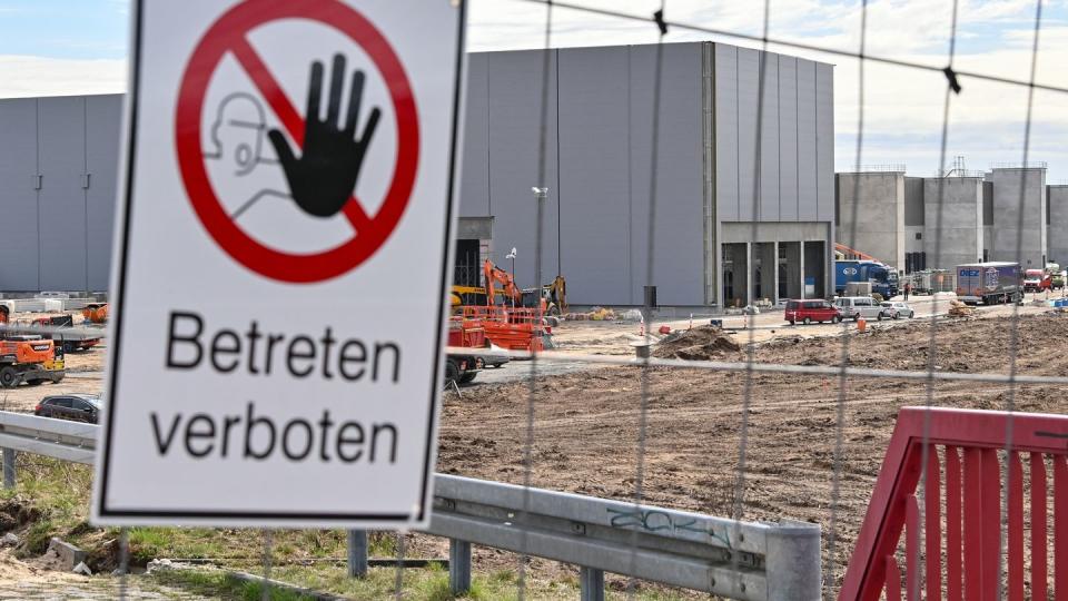 Das Baugelände der Tesla Gigafactory östlich von Berlin.