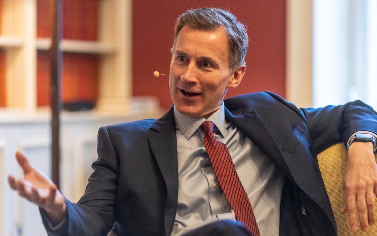 Jeremy Hunt has appealed to over-50s who did not return to work after the pandemic by saying: 'Britain needs you' - Heathcliff O'Malley for The Telegraph