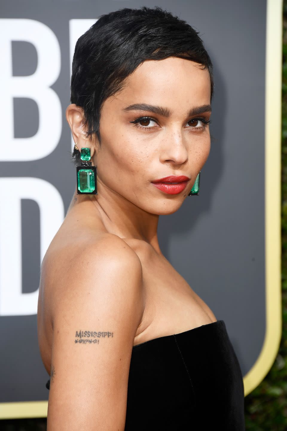 <p>Perhaps this is one of the most daring cuts amongst the bunch, but actress <strong>Zoe Kravitz</strong> makes this very short crop look edgy, cool and super chic. For a smooth look without shine or crunch from a <a href="https://www.goodhousekeeping.com/beauty-products/g33809765/best-gel-for-curly-hair/" rel="nofollow noopener" target="_blank" data-ylk="slk:hair gel;elm:context_link;itc:0;sec:content-canvas" class="link ">hair gel</a>, try wrapping your hair with a <a href="https://www.goodhousekeeping.com/uk/fashion-beauty/hair-advice/a32014757/silk-hair-wrap/" rel="nofollow noopener" target="_blank" data-ylk="slk:silk or satin scarf;elm:context_link;itc:0;sec:content-canvas" class="link ">silk or satin scarf</a> overnight to keep your hair in place.<strong><br></strong></p>