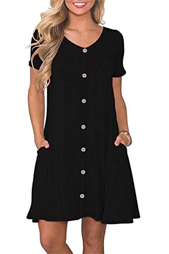 Vacation Dresses for Women, Side Split Swing 3/4 Sleeve Down Dress