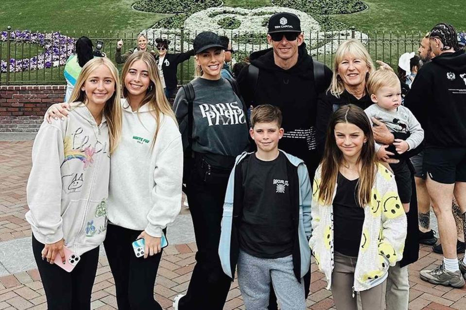 <p>Tarek El Moussa/Instagram</p> Tarek and Heather Rae El Moussa at Disneyland with their kids.