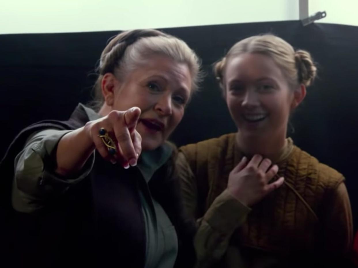 carrie fisher billie lourd star wars episode 9