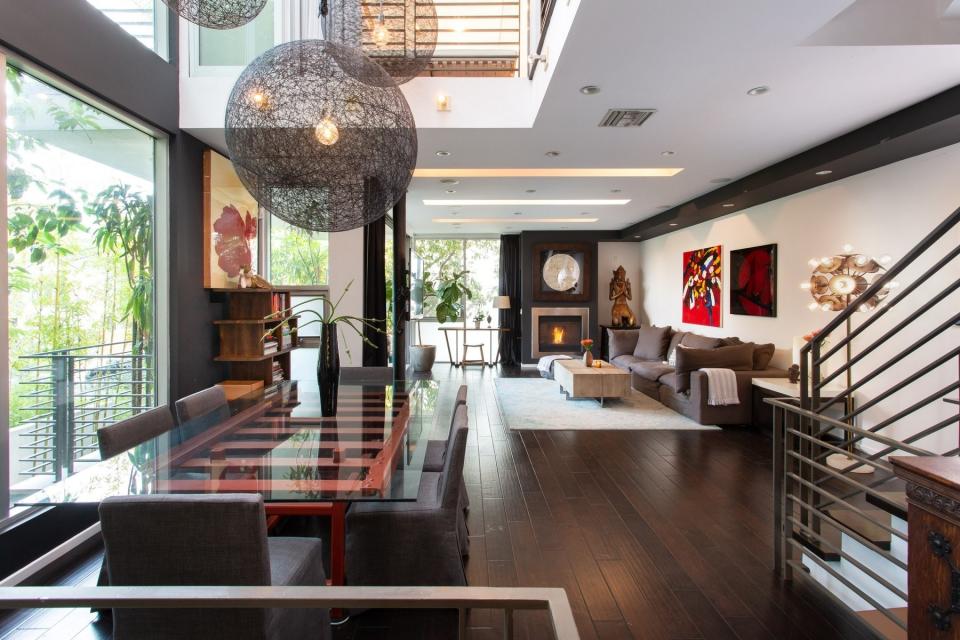 The main living area is sleek and modern.