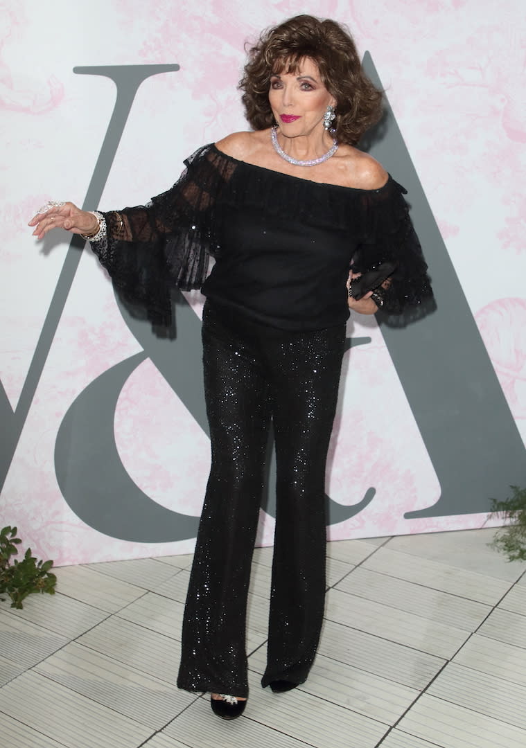 Dame Joan Collins at the V&A Summer Party in London