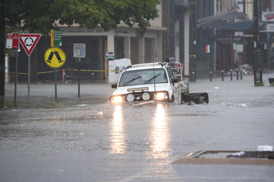 Flooded scenes in Lismore. Source: AAP