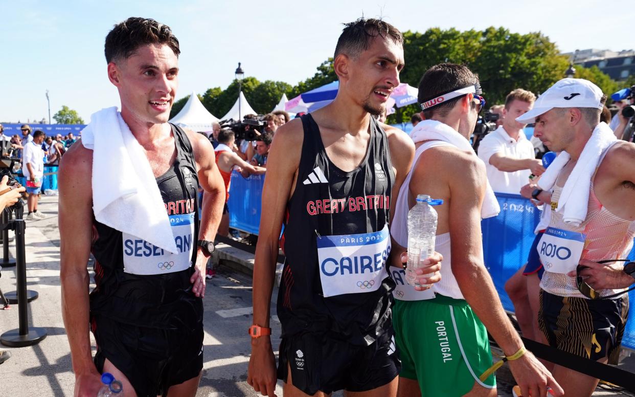 Emile Cairess (right) produced GB's best performance in an Olympic marathon for 40 years