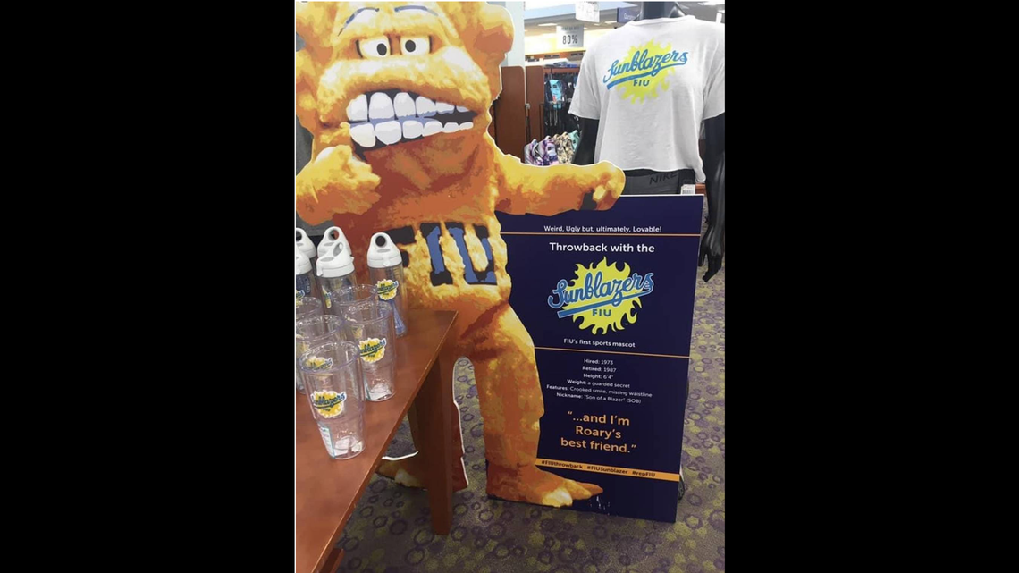 The FIU mascot when the sports teams were known as the Sunblazers.