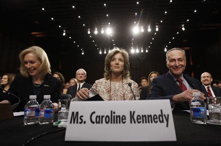 Caroline Kennedy (C), daughter of former U.S. President John F. Kennedy, arrives to testify at a U.S. Senate Foreign Relations Committee hearing on her nomination as the U.S. Ambassador to Japan, on Capitol Hill in Washington, September 19, 2013. REUTERS/Jason Reed