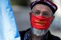 Protest against Uyghur genocide, in London