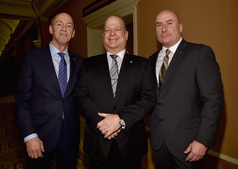 (L-R) Chris Aronson, Erik Lomis and Jim Orr in 2017