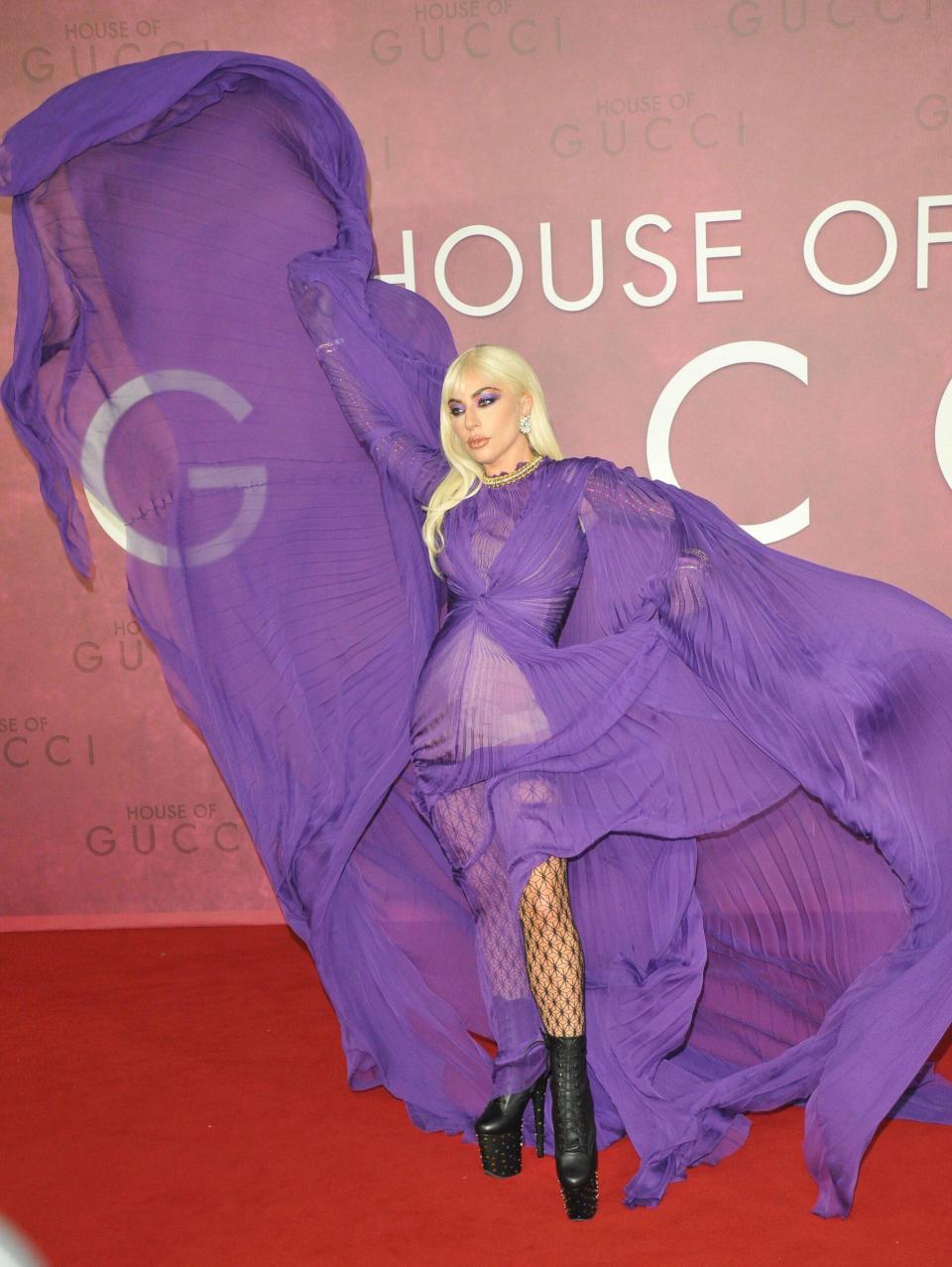 Lady Gaga (Stefani Germanotta) at the "House of Gucci" UK film premiere, Odeon Luxe Leicester Square, Leicester Square, on Tuesday 09 November 2021 in London, England, UK.