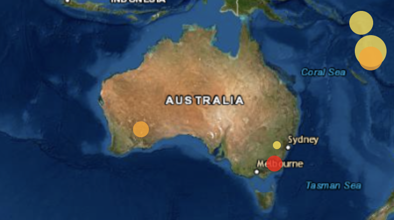 The earthquake hit Jindabyne in NSW's south. Source: Geoscience