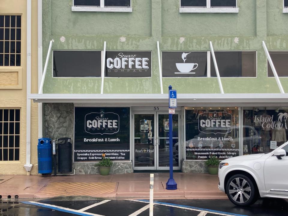 Stuart Coffee Company, located at 55 S.W. Flagler Ave., in Stuart, Fla., is pictured Wednesday, Sept. 28, 2022, as rain bands from Hurricane Ian arrive on the Treasure Coast.