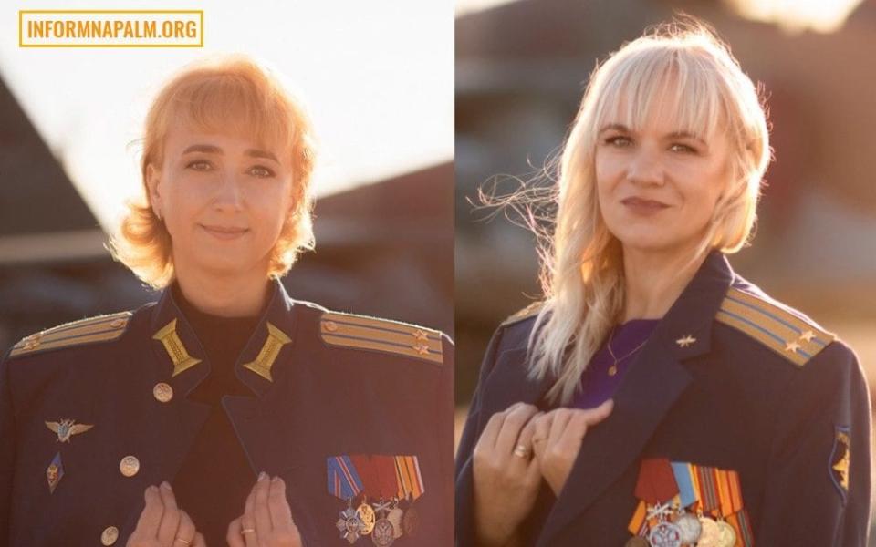 Russian military wives posing for calendar picture