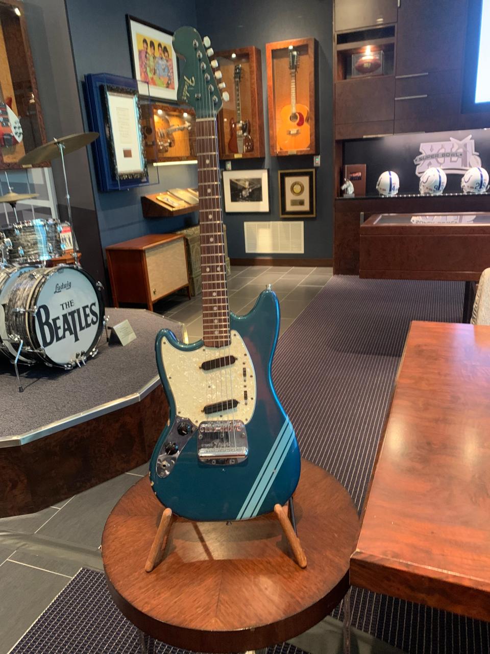 The Indianapolis Colts are helping to auction off Kurt Cobain's guitar from Nirvana's music video, "Smells Like Teen Spirit," in order to help raise money to address mental health.