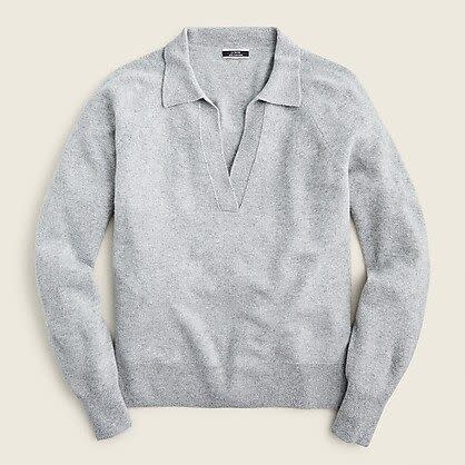 Cashmere collared V-neck sweater