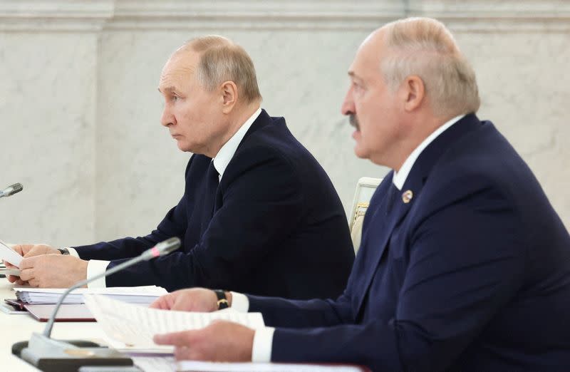 FILE PHOTO: A meeting of the Supreme State Council of the Union State of Russia and Belarus, in Moscow