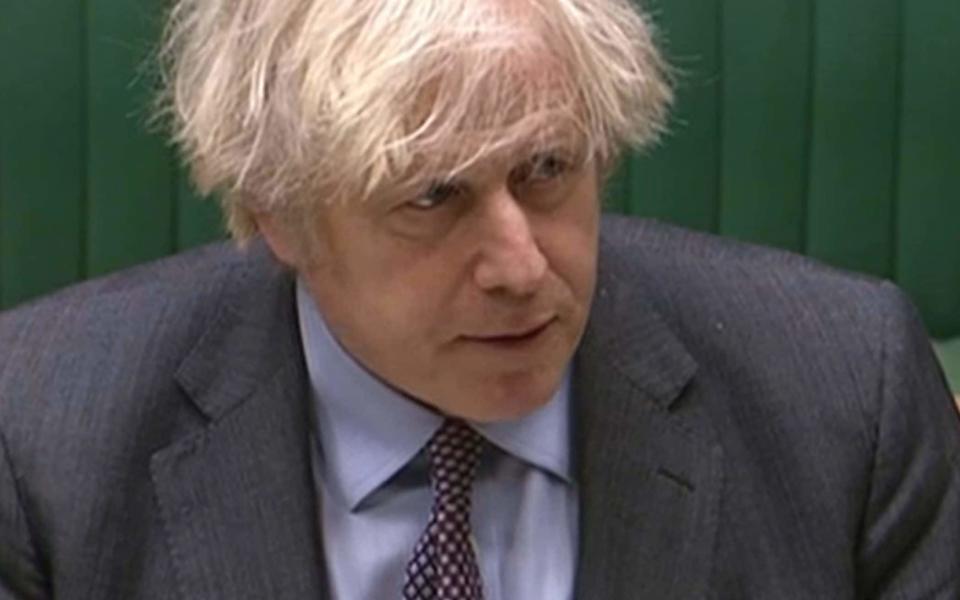 Prime Minister Boris Johnson giving his speech to Parliament - House of Commons/PA Wire