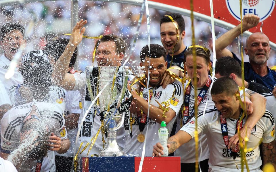 Fulham celebrate promotion to the Premier League - Offside