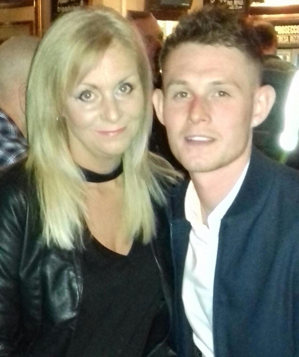 Ryan with his mother Gill. The family described him as ‘an amazing, bubbly 24-year-old who loved football, his family, friends and life’ (Ade Passey)