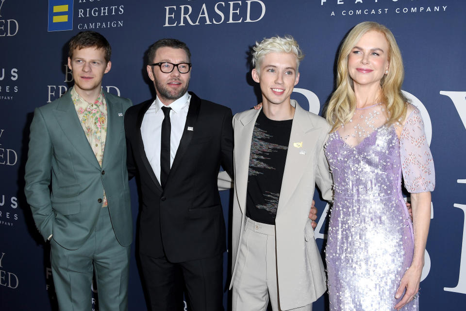 Nicole and Troye starred alongside Lucas Hedges and Joel Edgerton in the recent flick, Boy Erased. Photo: Getty Images 