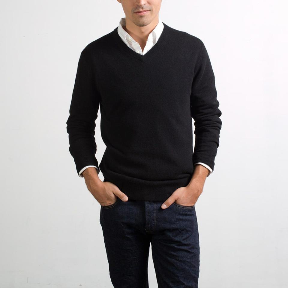 The Cashmere V-Neck Black