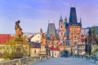 <div class="caption-credit"> Photo by: Shuttershock</div><div class="caption-title">Prague, Czech Republic</div>Prague's unpredictable architecture, immense charm, and fine cuisine create a beautifully unexpected atmosphere for romance.