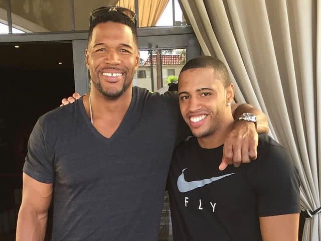 <p>Michael Strahan/Instagram</p> Michael Strahan and son Michael Jr.