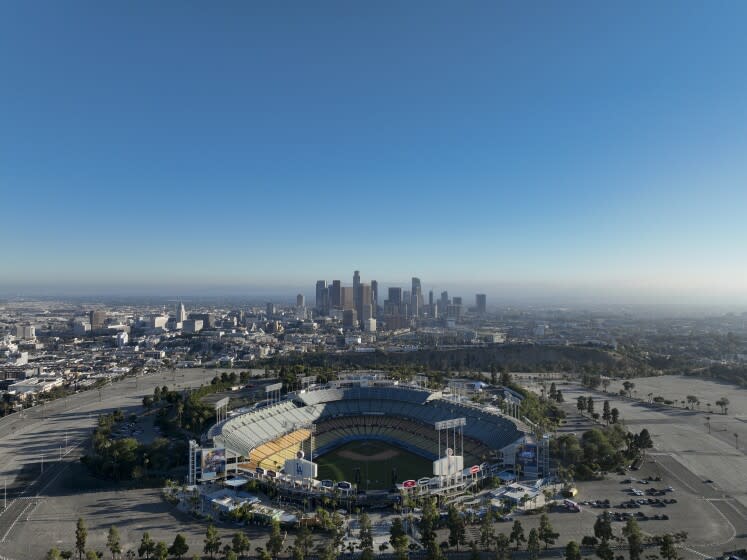 LOS ANGELES, CA - July 11: A view of Dodger during the preparation of the MLB All-Star.