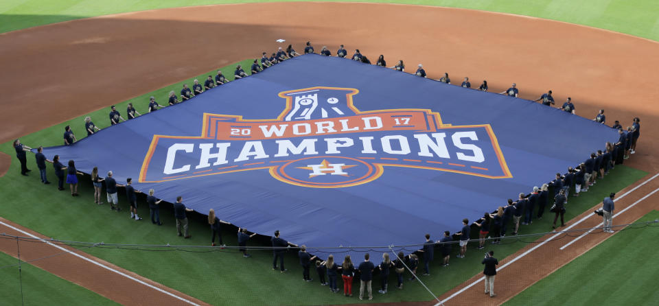 There's a shadow over Houston's championship. (Photo by Bob Levey/Getty Images)