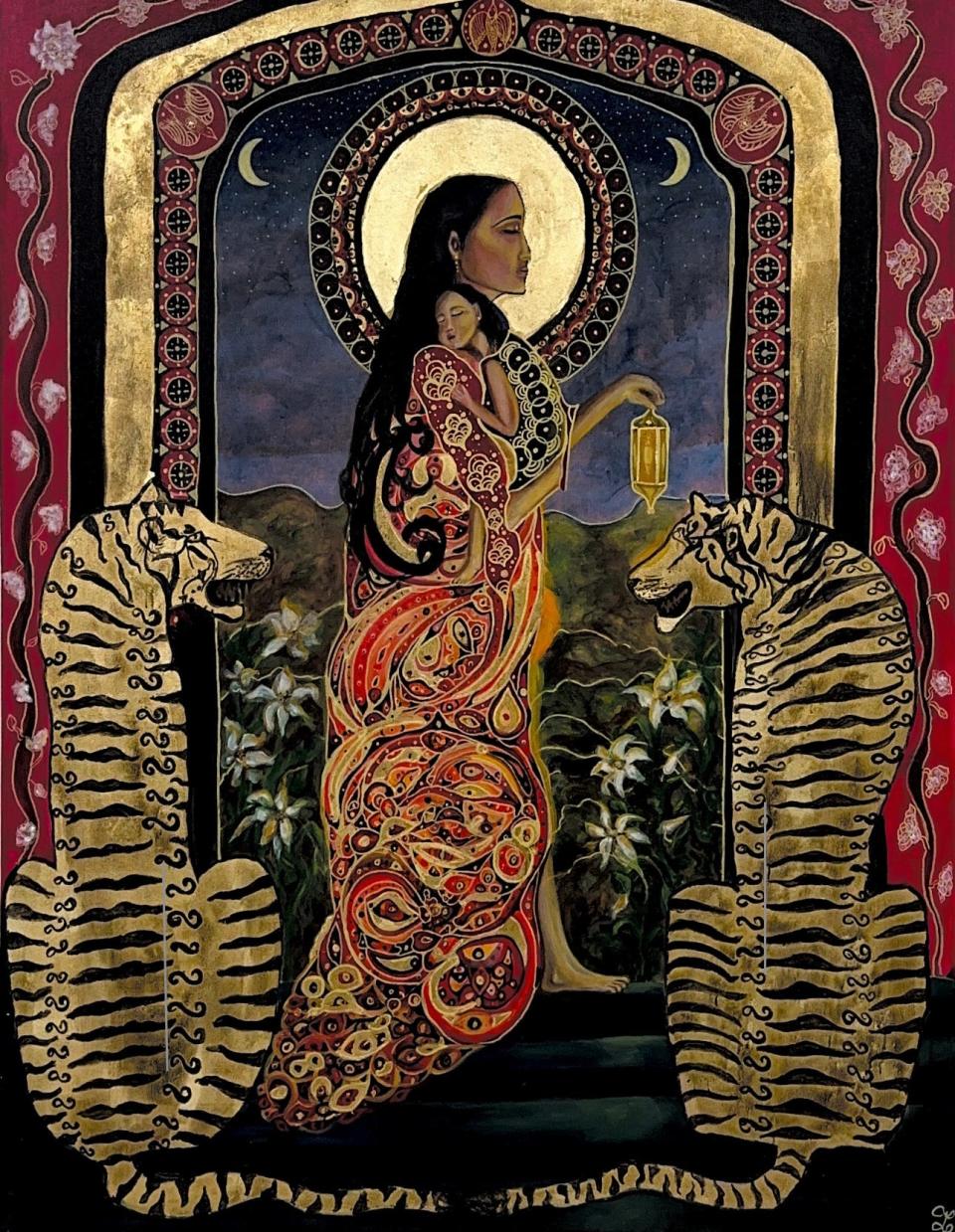 Isabella Alsharif's "Her Golden Renaissance" exhibit runs through March 26 at the Tallahassee Artport Gallery.