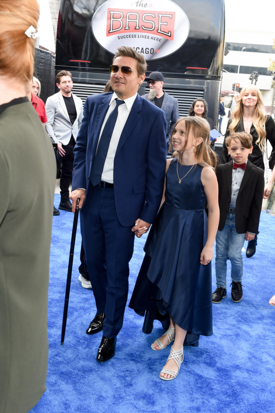 The actor and his daughter, Ava Berlin Renner, at the premiere of 