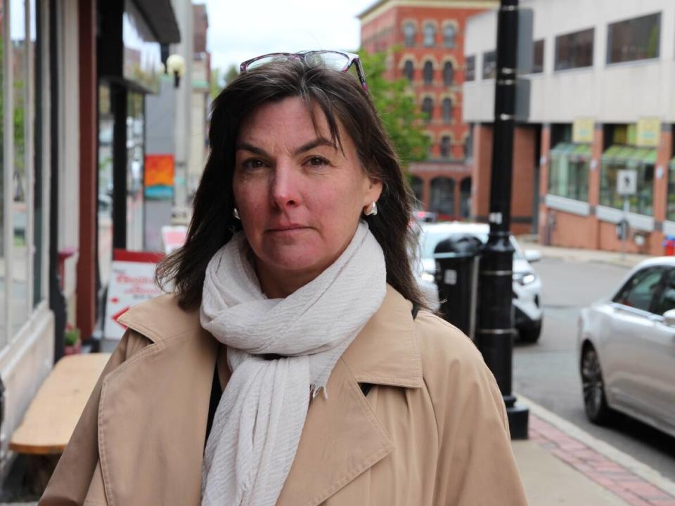 Saint John mother Nicole Paquet says she told the PC caucus Policy 713 should remain unchanged, and the province must find a way to make sure all schools and teachers are aware of it and adhere to it. (Hadeel Ibrahim/CBC - image credit)