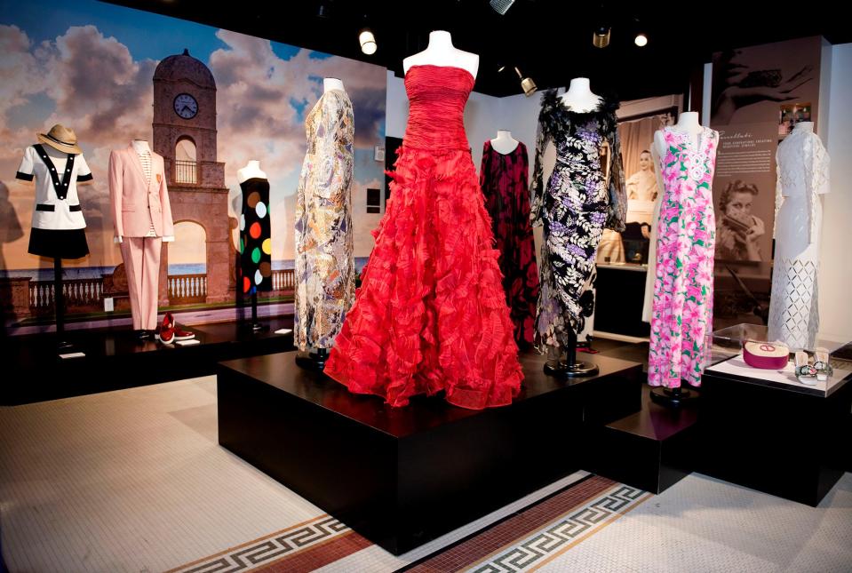 Pieces by Tommy Hilfiger, Givenchy Boutique, Oscar de la Renta, Emanuel Ungarao, Lilly Pulitzer and St. John are on exhibit at "The Endless Summer: Palm Beach Resort Wear," at the Historical Society of Palm Beach County.