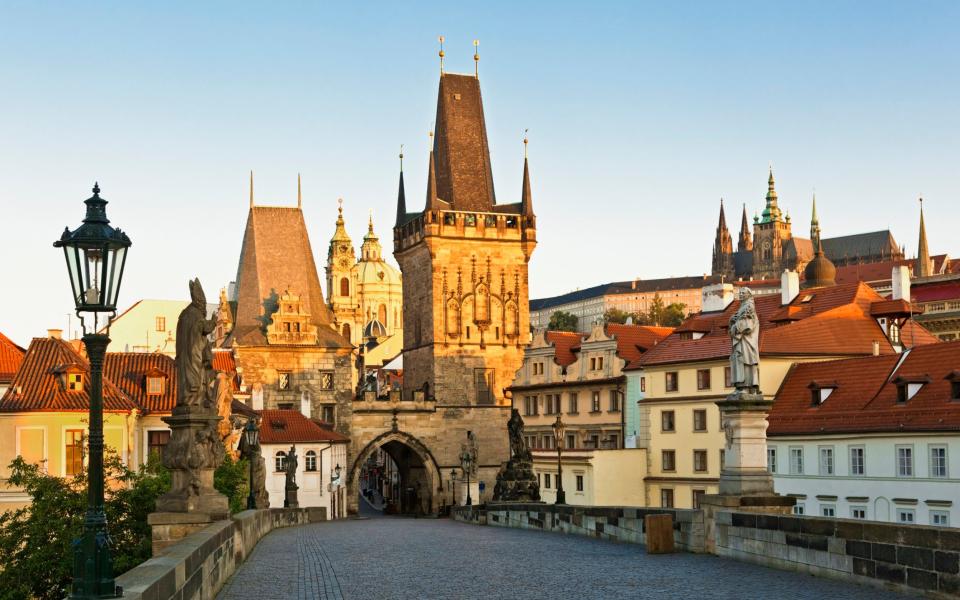 Empty Charles Bridge in Prague - Rudy Sulgan/The Image Bank RF