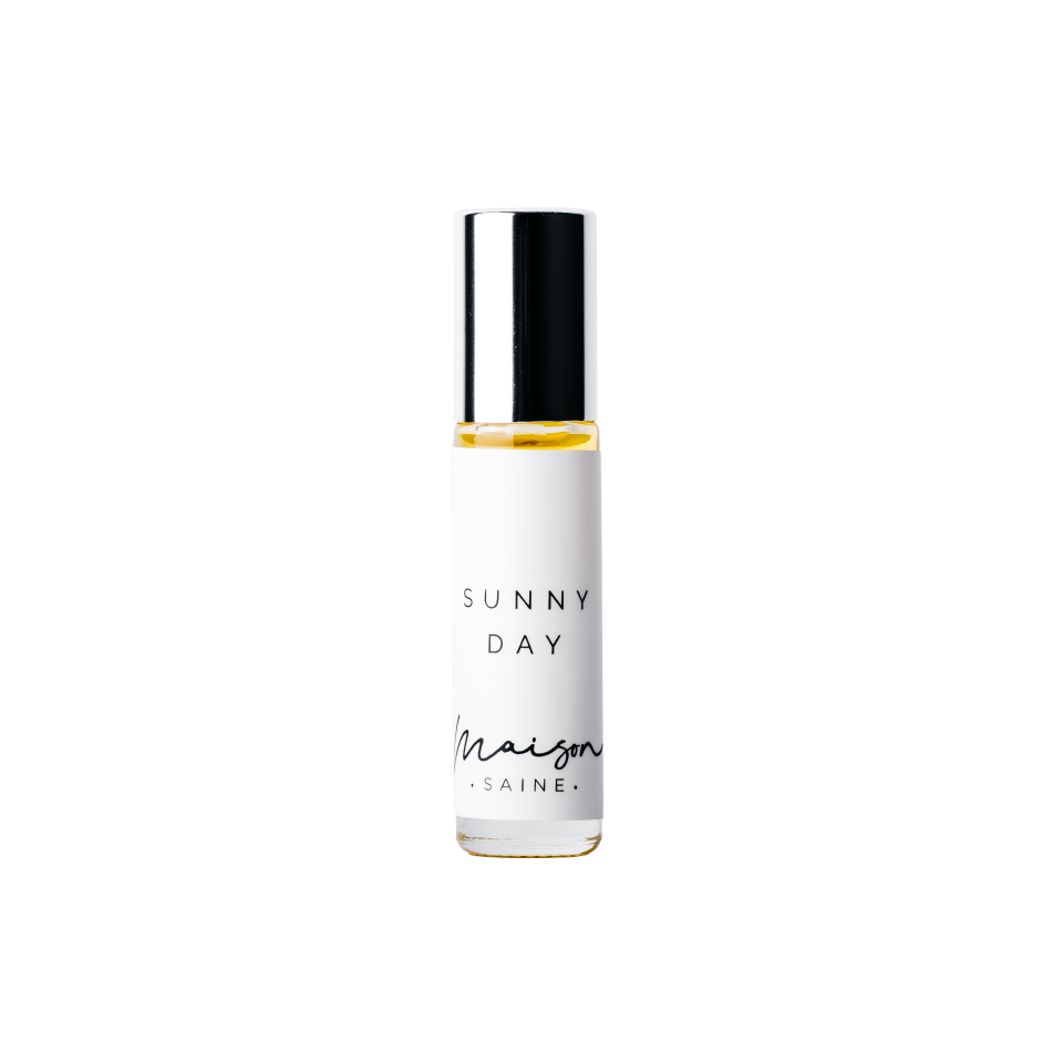 <p>Who doesn’t love a frangrance that can fit in your handbag? This 10ml <a rel="nofollow noopener" href="https://maison-saine.com.au/collections/elixirs" target="_blank" data-ylk="slk:Sunny Day elixir by Maison Saine;elm:context_link;itc:0;sec:content-canvas" class="link ">Sunny Day elixir by Maison Saine</a> for $30 will become you go-to. </p>