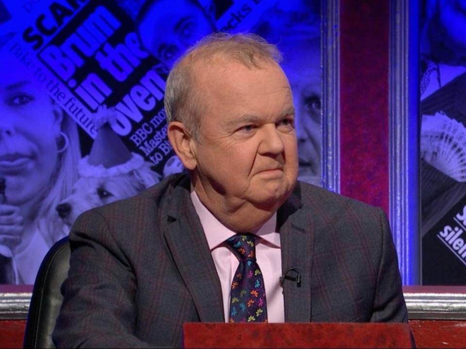 Hislop was met with applause on ‘Have I Got News For You' (BBC)