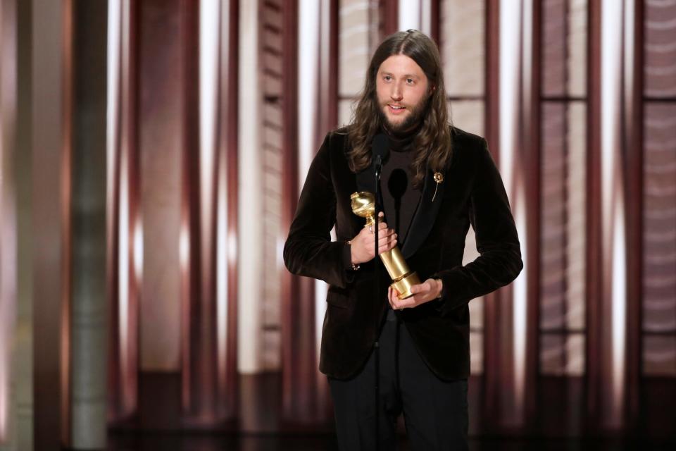 Ludwig Gšransson accepting the award for best original score for "Oppenheimer.Ó