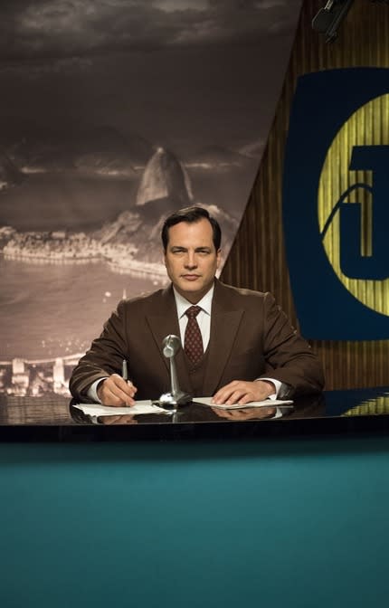 Carvalho Rocha  (Daniel Boaventura) - é o apresentador tanto da rádio quanto da TV Guanabara. (TV Globo/ Divulgação)