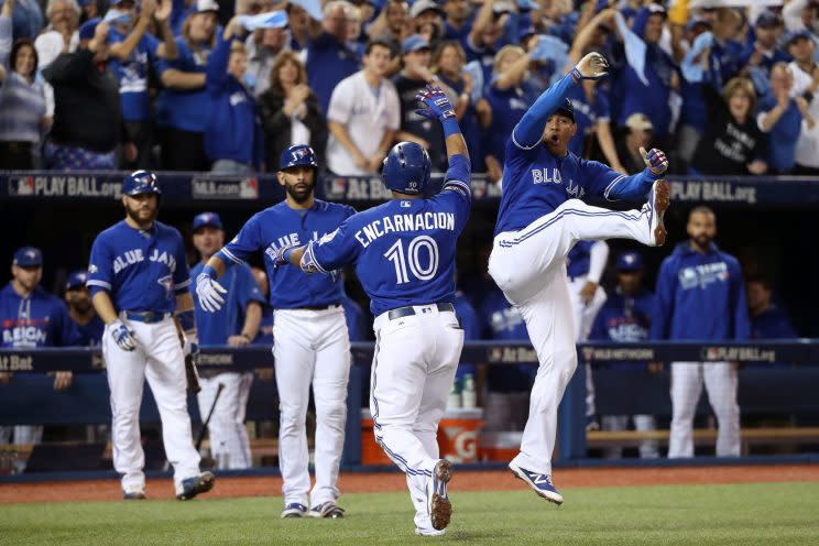 The Blue Jays lean on their ability to hit home runs to generate offense. (Getty Images)