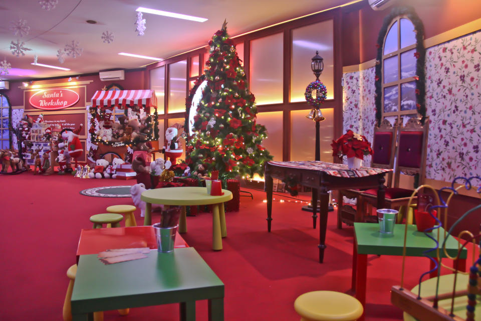 Santa's Workshop inside the Christmas Village in the Tropics at Singapore Flyer.