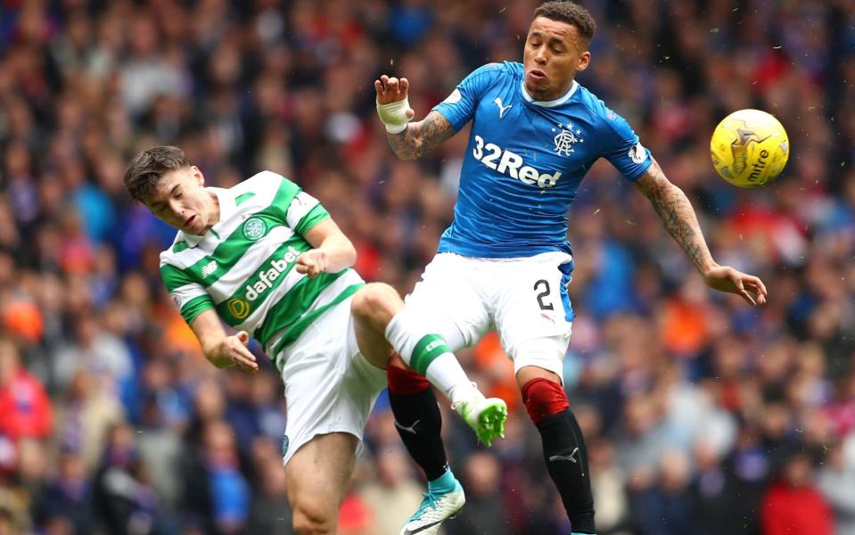 Kieran Tierney of Celtic wins mans of the match award - Credit: GETTY