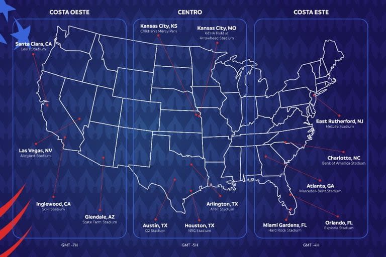 Estados Unidos ya tiene las 14 sedes para recibir la Copa América 2024