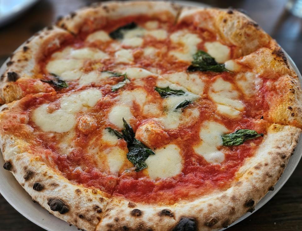 A margherita pizza at Bavaro’s in downtown Sarasota photographed Jan. 14, 2024.