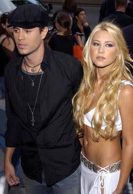 Enrique Iglesias and Anna Kournikova at the New York premiere of Columbia's Once Upon a Time in Mexico