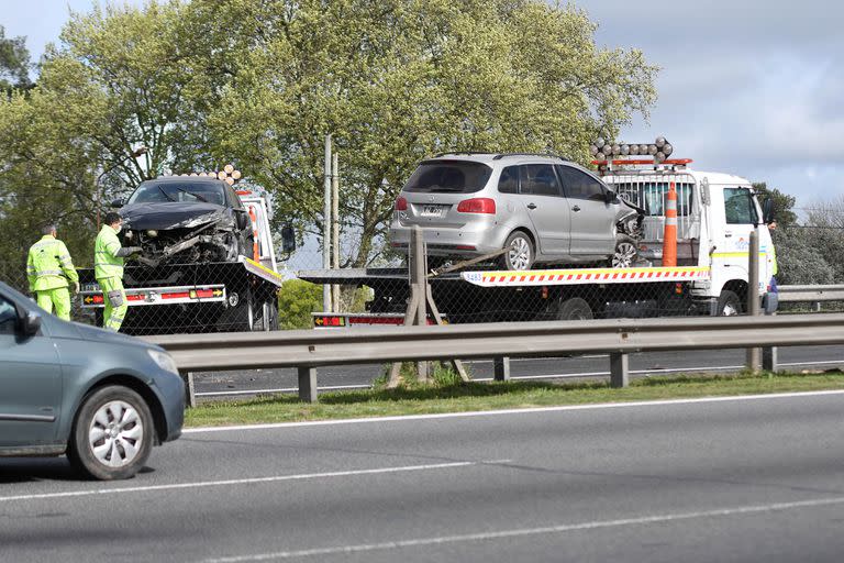 Choque múltiple ocurrido esta mañana en la Panamericana, ramal Campana