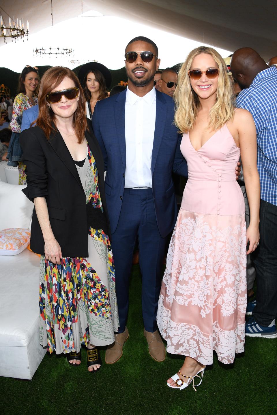 <h1 class="title">Julianne Moore, Michael B. Jordan and Jennifer Lawrence in Rosie Assoulin</h1><cite class="credit">Photo: Getty Images</cite>