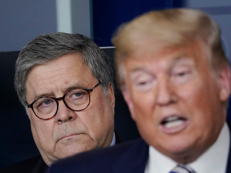 Bill Barr and Donald Trump