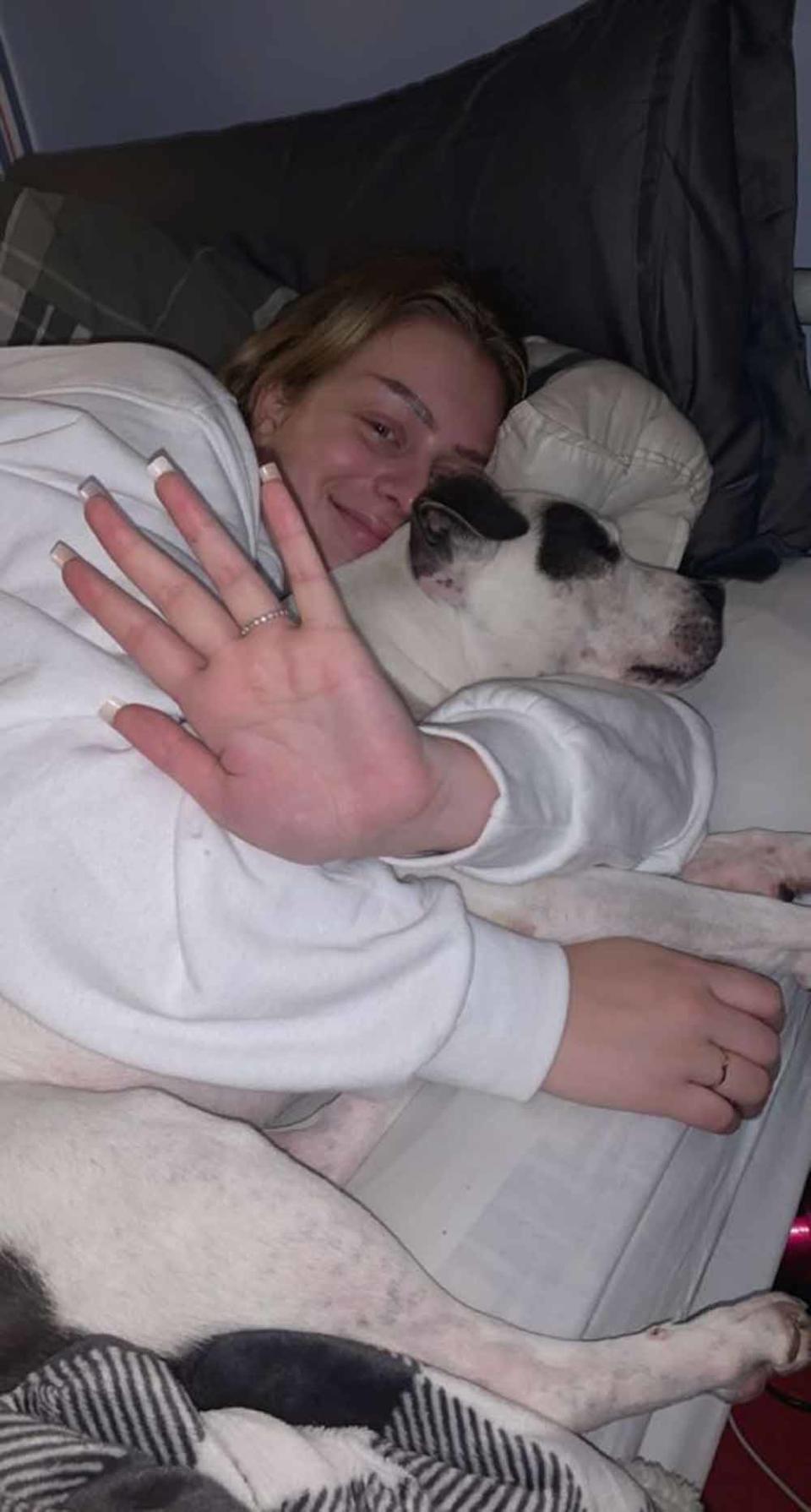 Lauren with Milo, her boyfriend Jack’s dog. PA REAL LIFE
