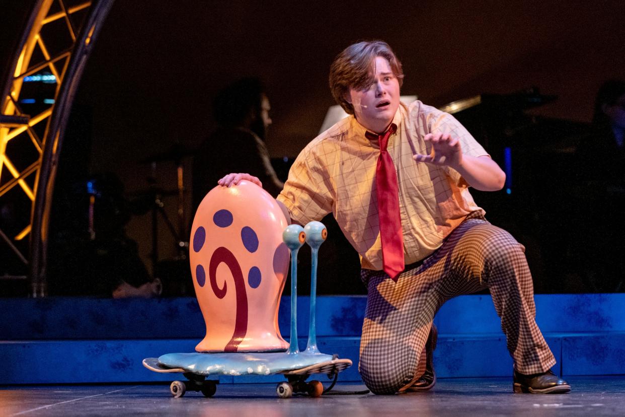 Kyle McFalls of Akron School for the Arts has been nominated for best actor for the Dazzle Awards for his role as SpongeBob.